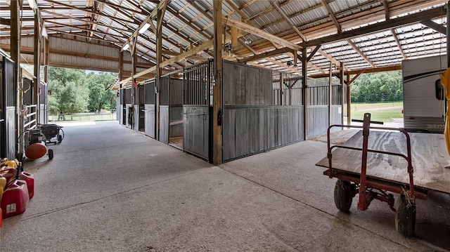 view of horse barn