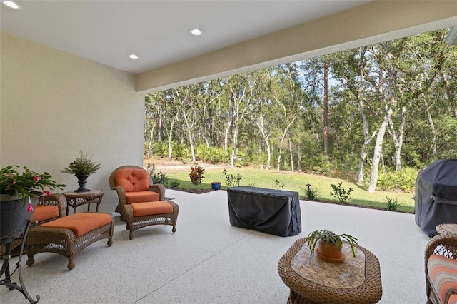 5477 N Princewood Dr, Beverly Hills, FL 34465 - view of patio featuring a grill