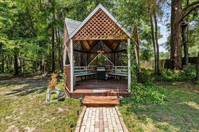 view of wooden terrace