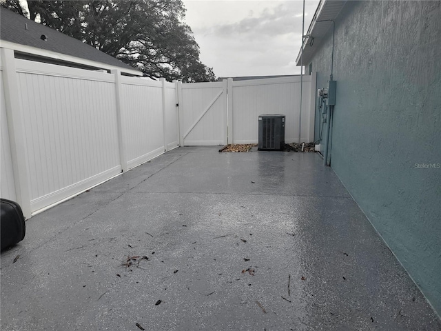 view of patio / terrace with central air condition unit