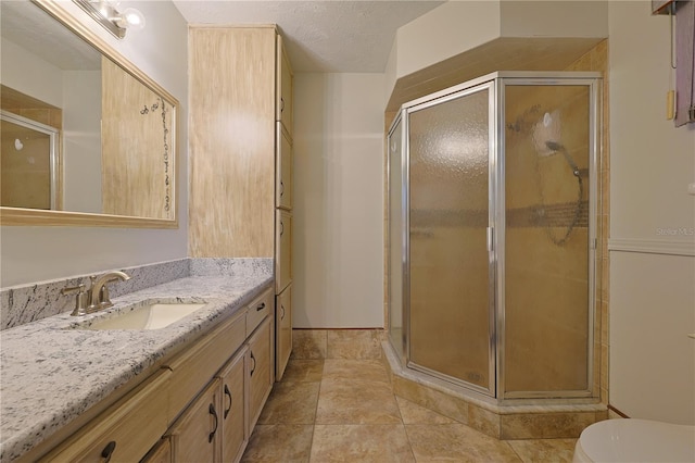 10185 SE 175th Ln, Summerfield, FL 34491 - full bathroom with vanity, a stall shower, and toilet