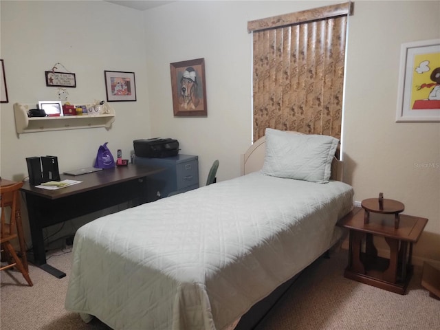 view of carpeted bedroom