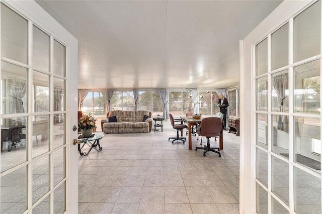 view of sunroom