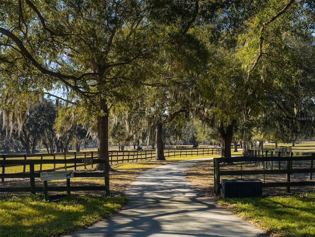 view of property's community with a rural view