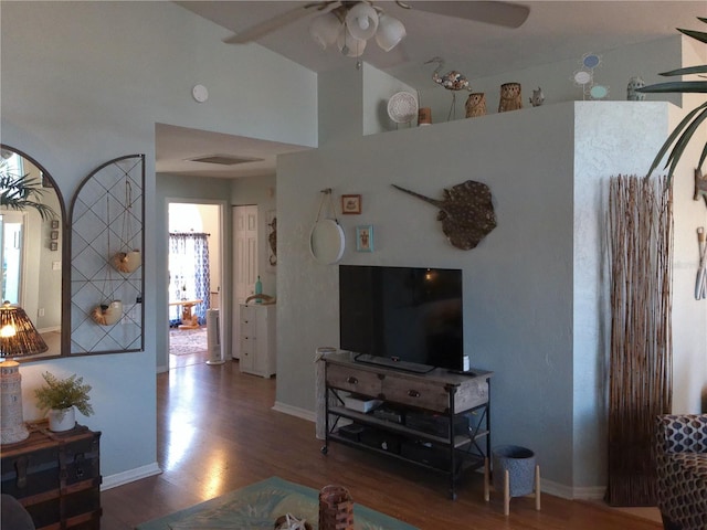 living room featuring hardwood / wood-style floors