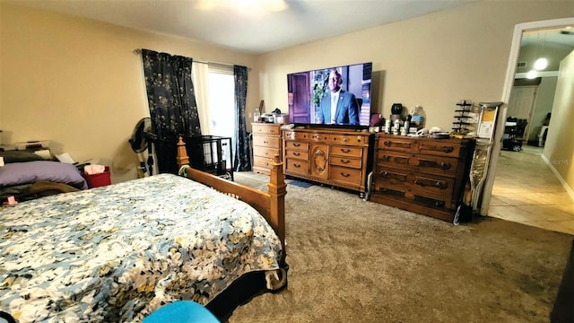 view of carpeted bedroom