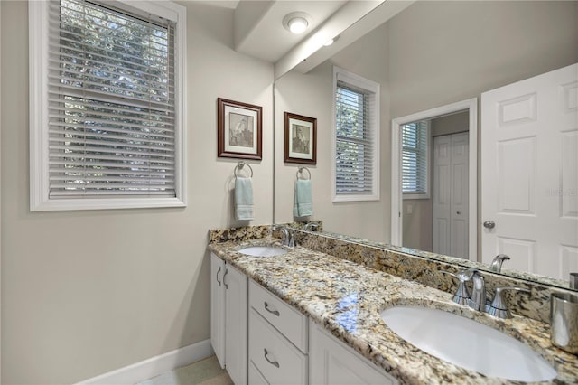 bathroom featuring vanity