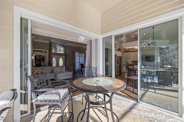 view of sunroom / solarium