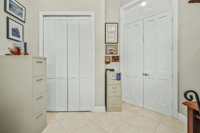 view of tiled bedroom