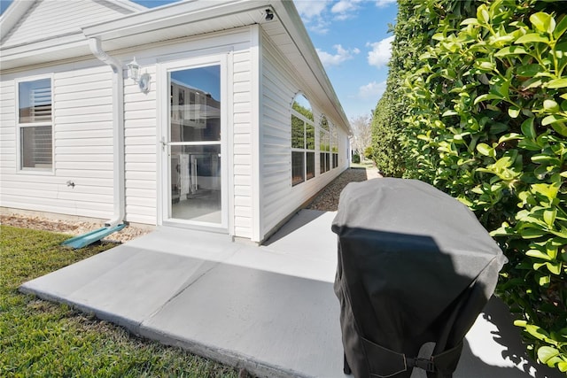 view of patio with grilling area