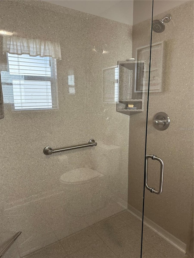 bathroom with walk in shower