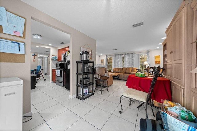 view of tiled living room