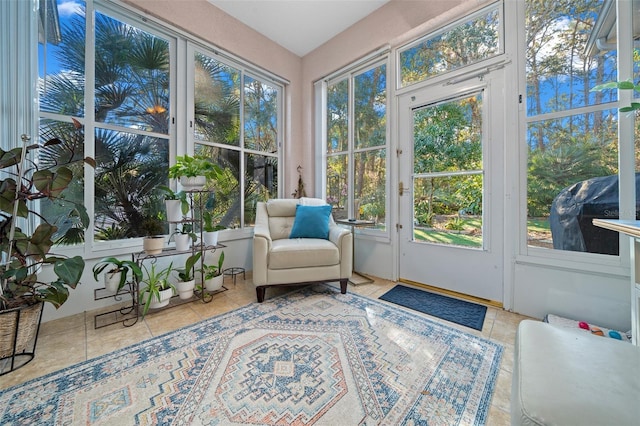 view of sunroom