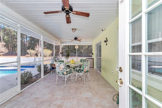 view of sunroom