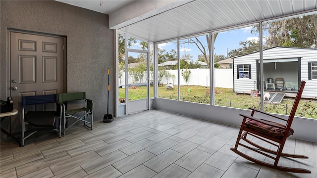 view of sunroom