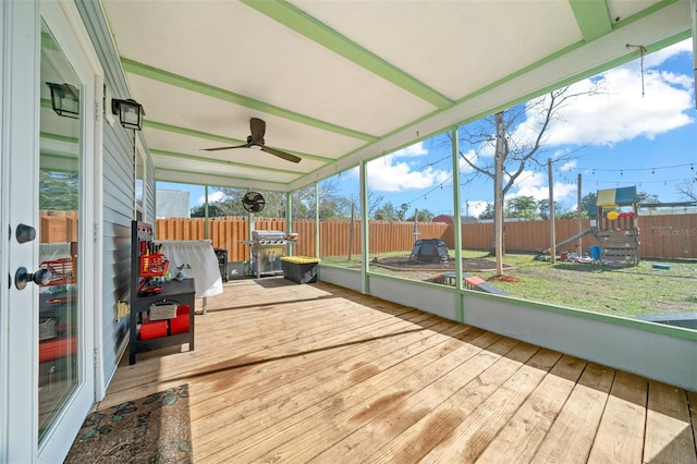 view of sunroom / solarium