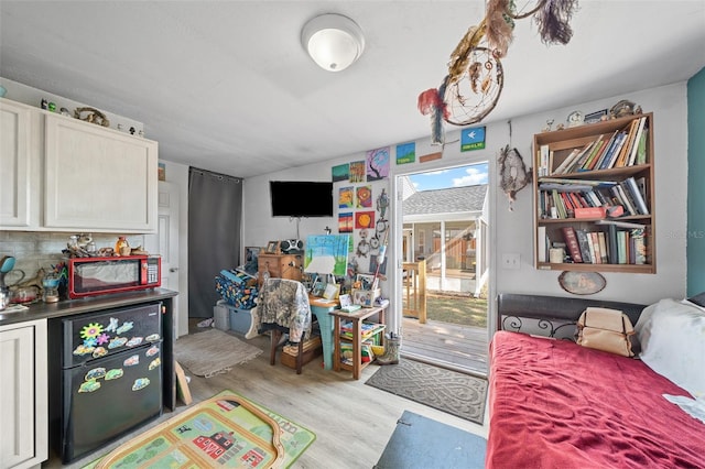 bedroom featuring light hardwood / wood-style floors