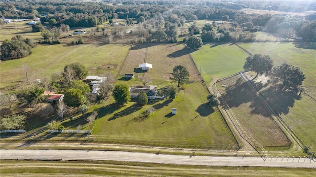 bird's eye view featuring a rural view