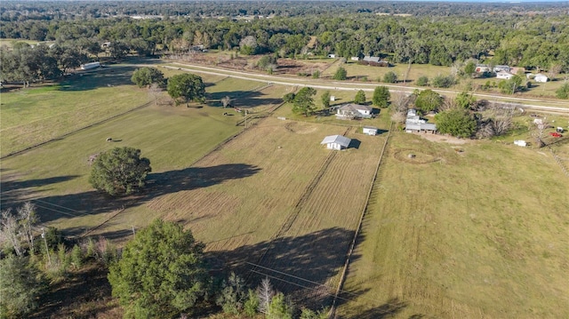 drone / aerial view featuring a rural view