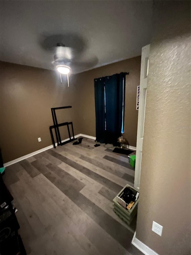 spare room featuring hardwood / wood-style flooring