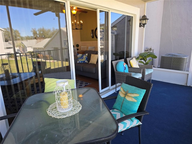 view of sunroom