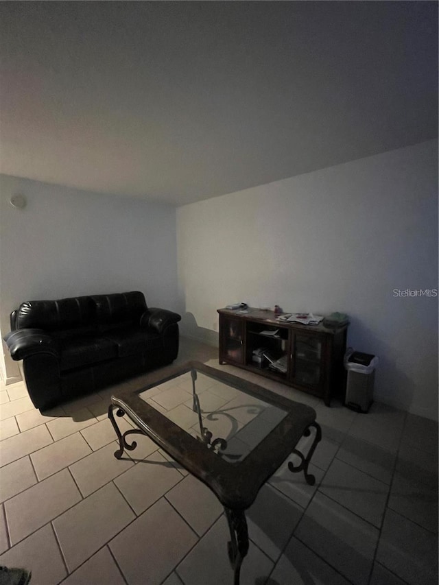 view of tiled living room