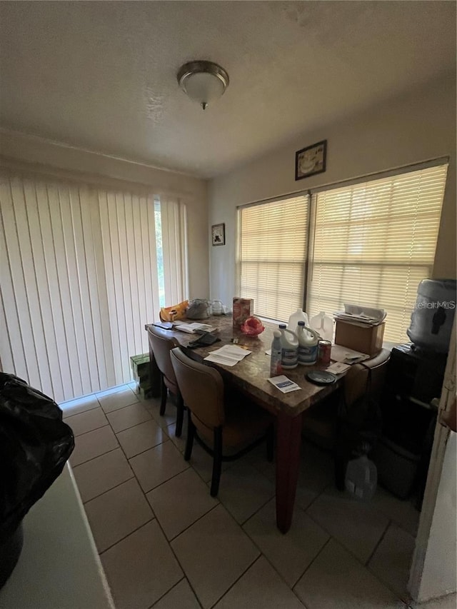 view of tiled dining room