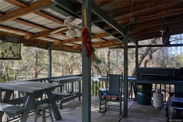 7424 N Nature Trl, Hernando, FL 34442 - sunroom / solarium featuring ceiling fan