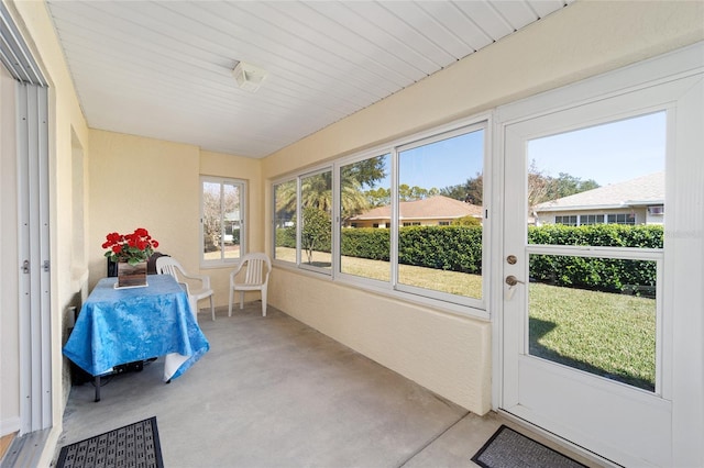 view of sunroom / solarium