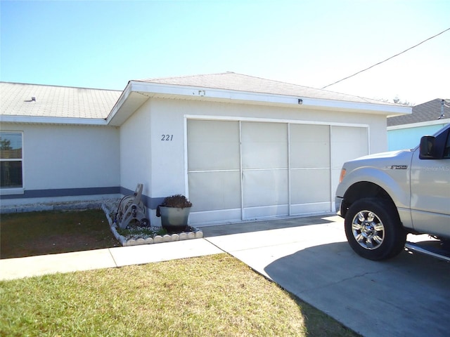 view of home's exterior featuring a garage