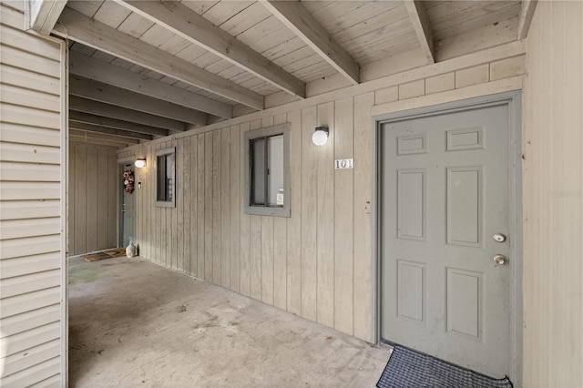 view of doorway to property