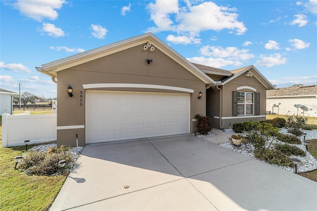 ranch-style house with a garage