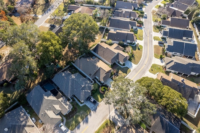 bird's eye view with a residential view
