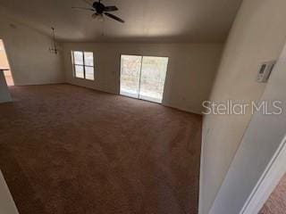 empty room featuring ceiling fan