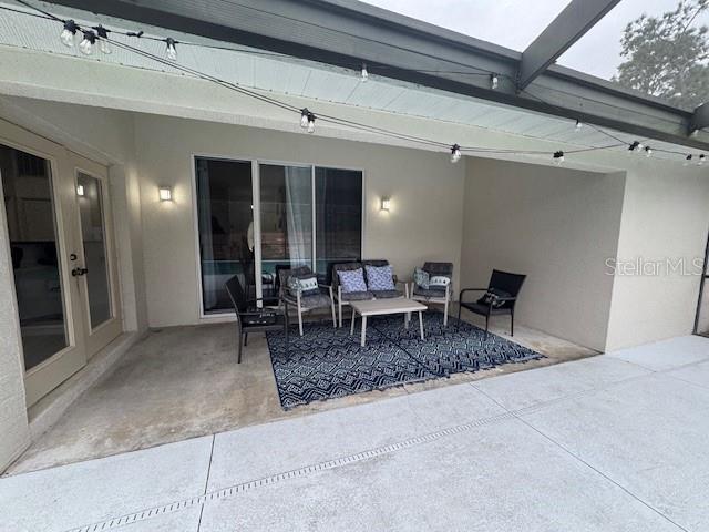 view of patio with an outdoor hangout area