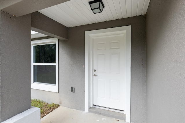 view of doorway to property