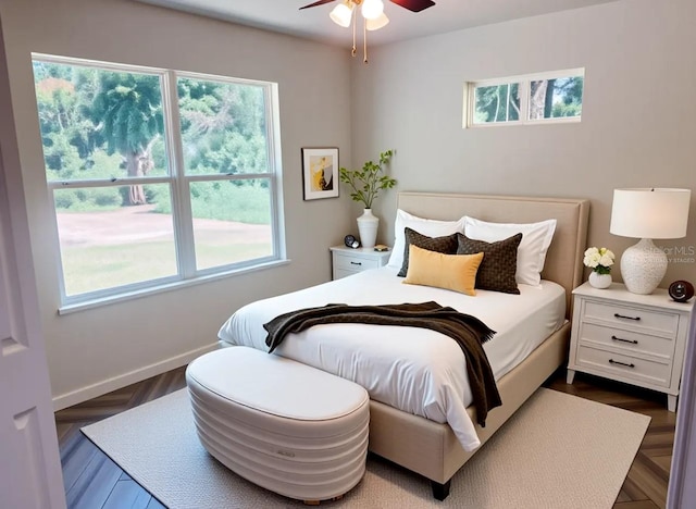 13253 SE 35th Ct, Belleview, FL 34420 - bedroom featuring a ceiling fan and baseboards