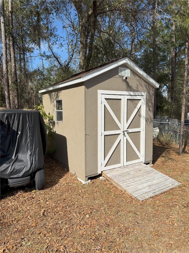 view of outdoor structure