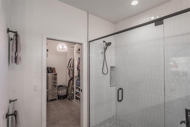 bathroom with walk in shower