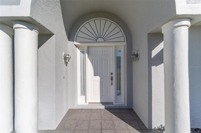 view of doorway to property