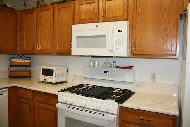 kitchen featuring white appliances