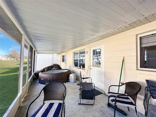 view of sunroom