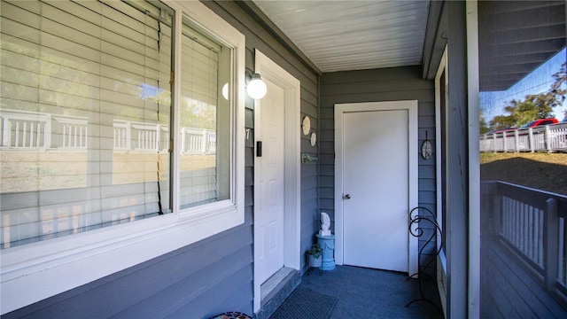 view of doorway to property