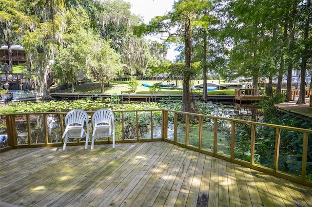 view of wooden deck