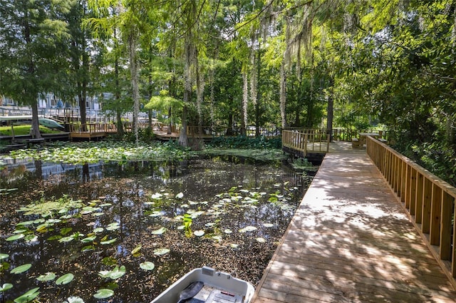 view of property's community featuring a water view