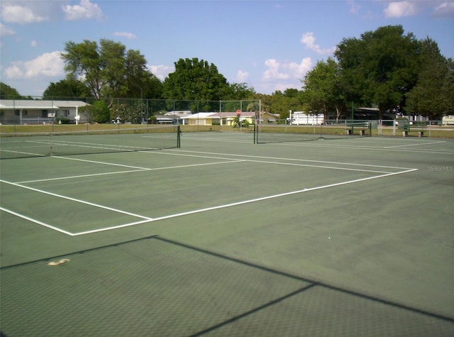 view of tennis court