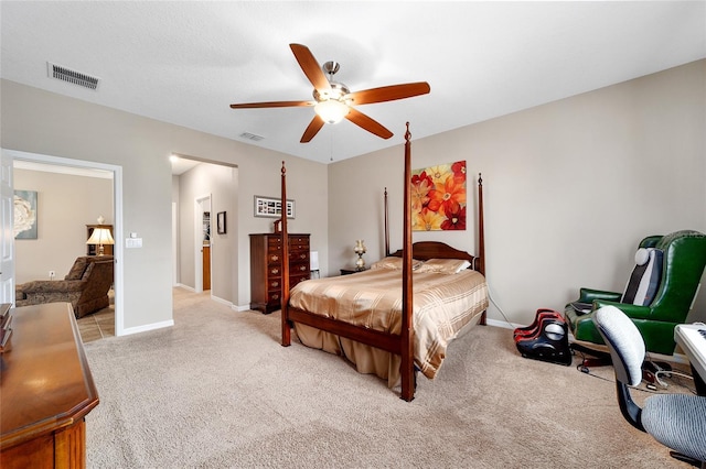 bedroom with ceiling fan