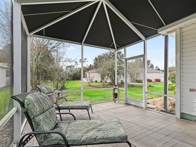 view of sunroom / solarium