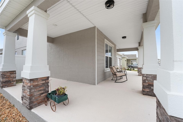 view of patio / terrace featuring a porch