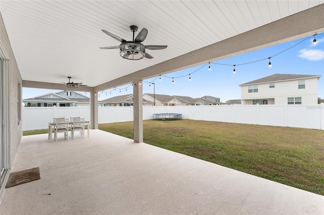 view of patio / terrace with ceiling fan